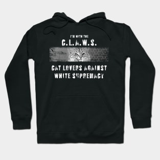 Claws: cat lovers against white supremacy Hoodie